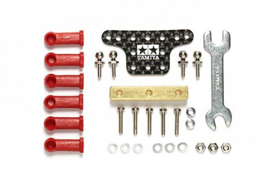 Tamiya - HG Mass Damper Set w/Ball Connectors(Block Weight/Carbon Plate) image