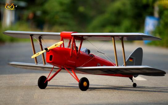 VQ Model - DH-82 Tiger Moth EP/GP 46 Size ARF - Red image