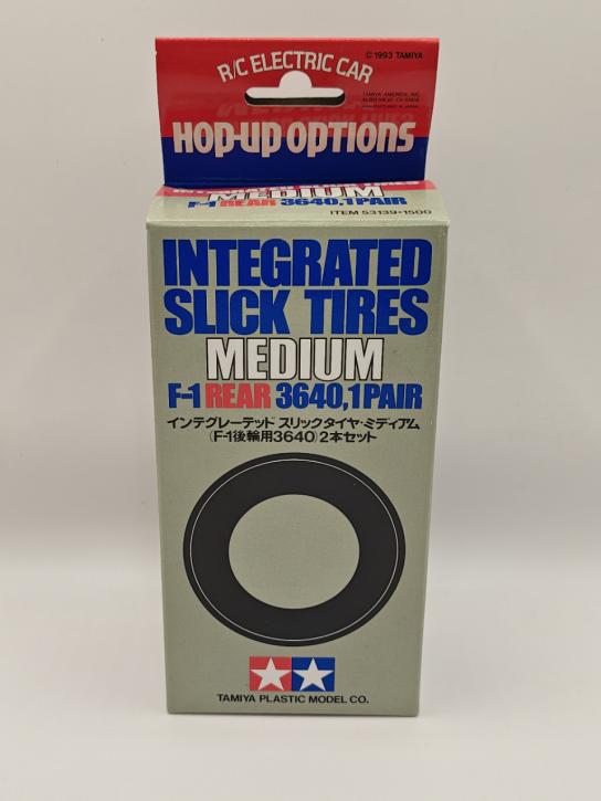 Tamiya - F-1 Rear 3640 Integrated Slick Medium Tyres (Pair) image
