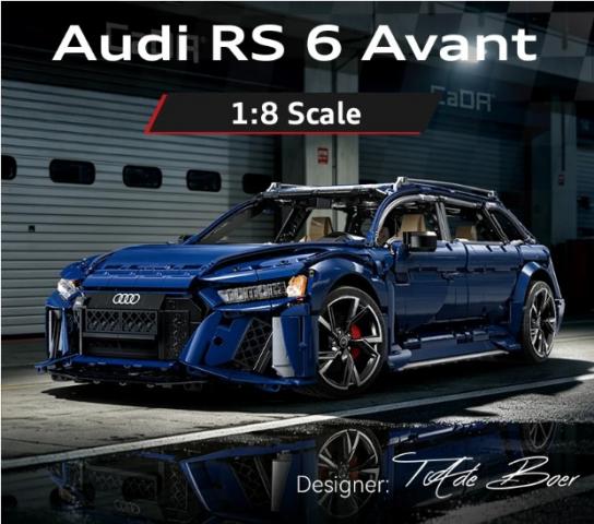 CaDA Block - 1/8 Audi RS6 Avant Block Set 4663pcs (Lego Technic Style) image