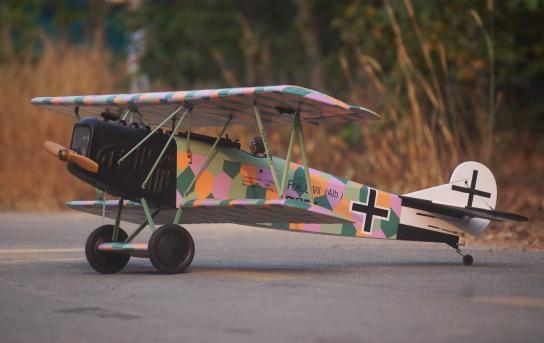 VQ Model - Fokker D.VII EP/GP 1.20 Size Black/White Version ARF Kit image