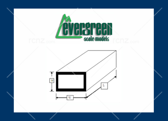 Evergreen - Styrene Rectangular Tube 6.4x9.5mm (2) image