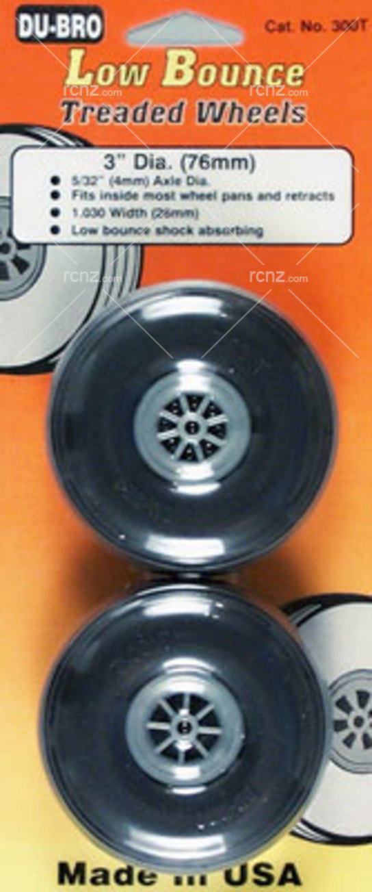 Dubro - 3" Dia/Treaded Surface Wheels image