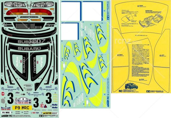 Tamiya - Impreza WRC 1997 Sticker & Masking Seal image