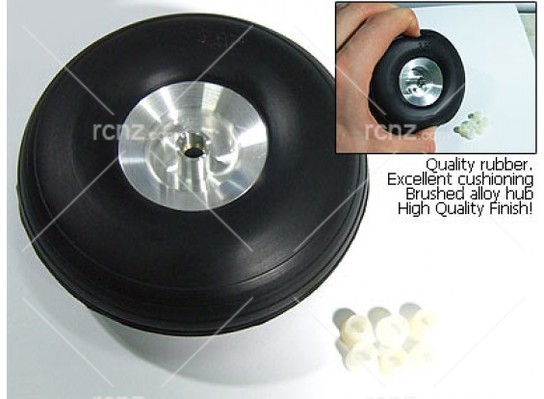 RCNZ - Scale Alloy Hub Rubber Wheel 4.0" (2 pcs) image