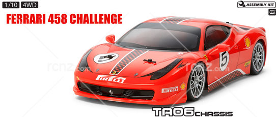 Tamiya - 1/10 Ferrari 458 Challenge TA-06 Kit image