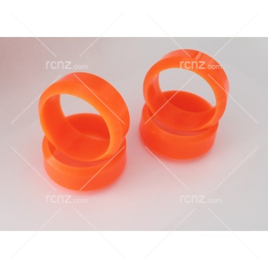 CS Model - 1/10 Hard Plastic Drift Tyre Set Neon Orange 26mm image