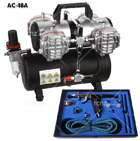  Fengda - 2 Switch Compressor with Tank & Pistol Airbrush image