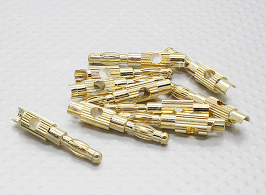 RCNZ - 4mm Gold Plated Banana Plug Pair (Male Only) image