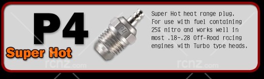 O.S - #P4 Turbo Plug Super Hot Off-Road image