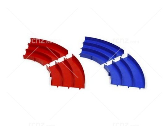 Tamiya - JR Circuit Curve Section J/Cup Blue/Red (2 pcs) image