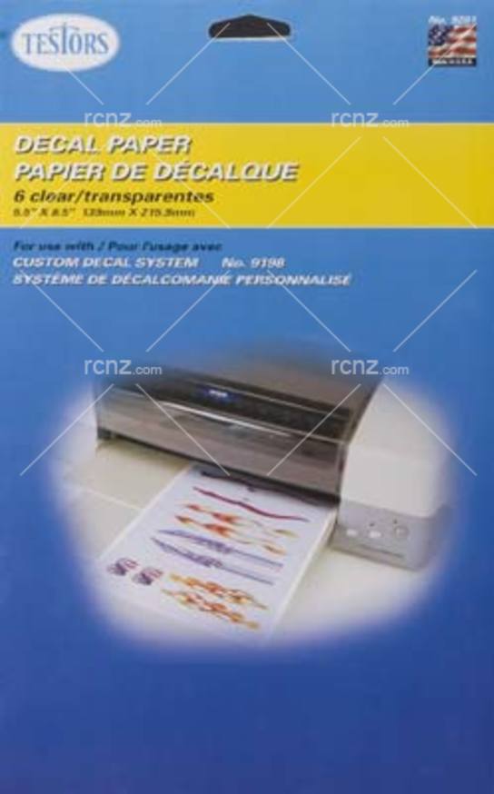 Testors - Decal Paper Clear - 6 Sheets image