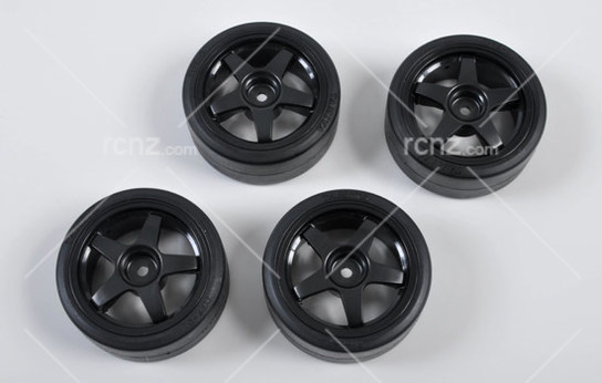 Tamiya - 1/10 TT-01D Tyre with Wheel Set (4pcs) image