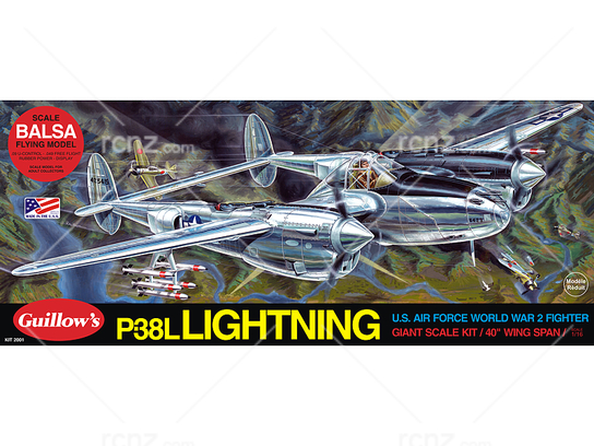 Guillow's - P38L Lightning Balsa Kit image