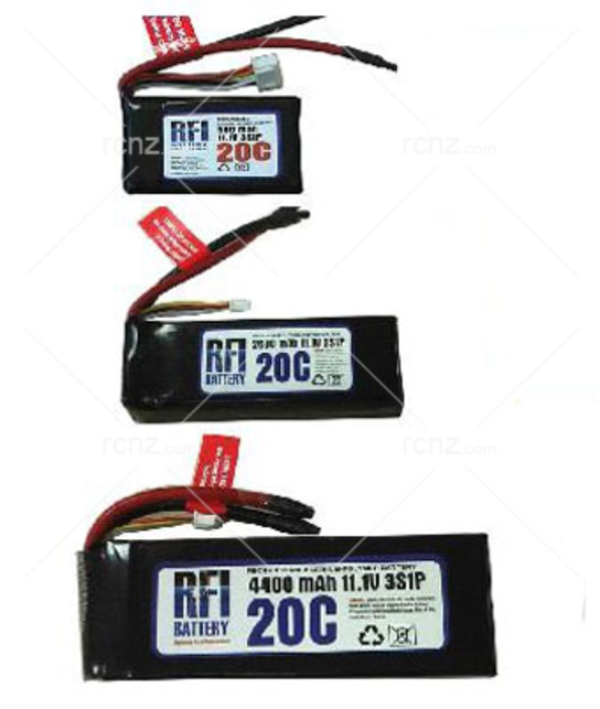 RFI - 11.1V Li-Po Battery 800mah 25C JST image