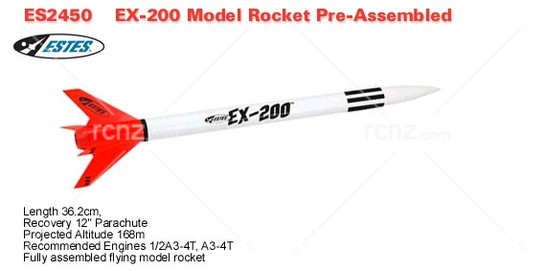 Estes - EX-200 RTF A3-4T Mini Engine Rocket Kit image