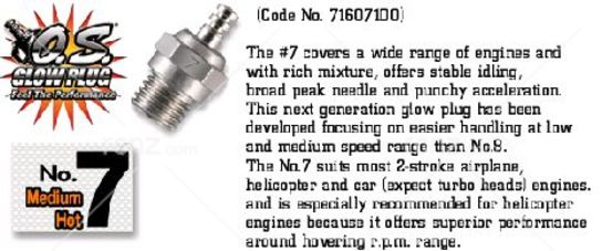 O.S - #7 Glow Plug Medium Heat image