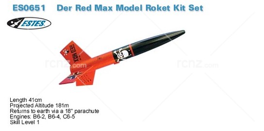 Estes - Der Red Max B6-4 & C6-5 Std Rocket Kit image