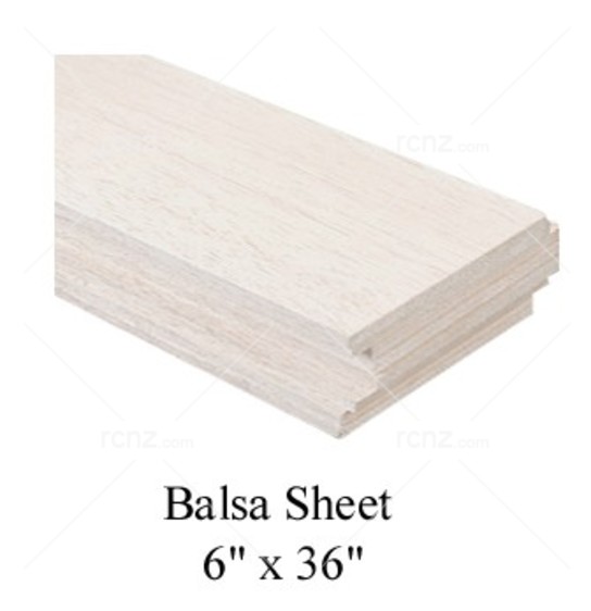 Midwest - Balsa Sheet 0.8mm(1/32")x6" - 915mm" (5pcs) image