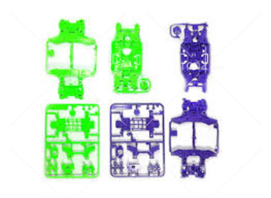 Tamiya - Ltd Edition MS Chassis Set Purple/Green image