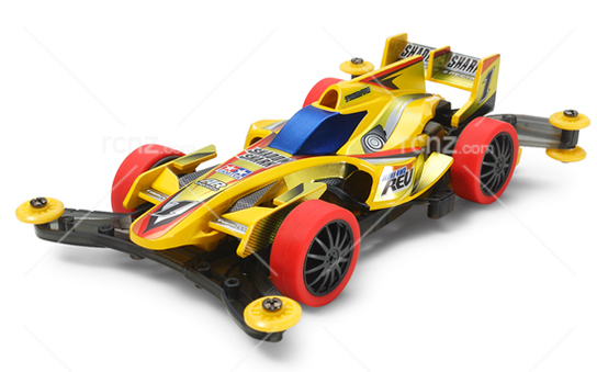 Tamiya - 1/32 Yellow Shadow Shark LE Racing Mini 4WD Kit image