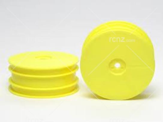 Tamiya - DB-01 Front Dish Fluro Yellow Wheels ( 2 pcs) image