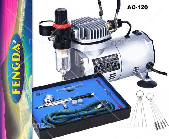 Fengda - Standard Mini Compressor with Gun, Kit & Tools image