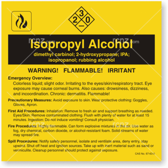 RCNZ - Isopropyl Alcohol - 200ml Bottle image