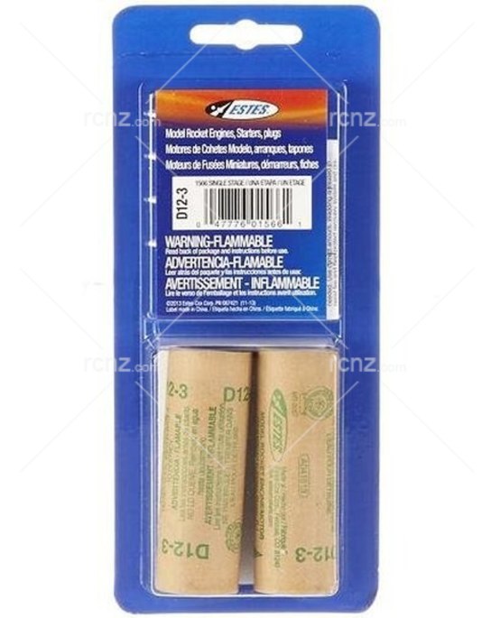 Estes - D Rocket Engine D12-3 (2 pcs) image