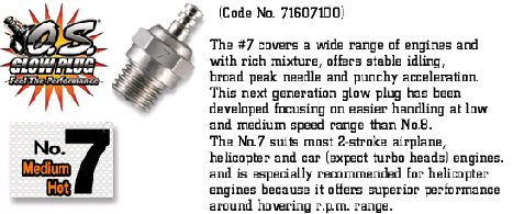 O.S - #7 Glow Plug Medium Heat image