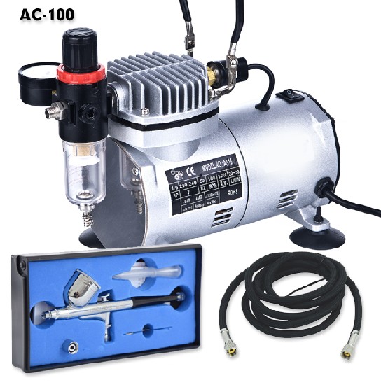 Fengda - Mini Compressor with Gravity Feed Airbrush image