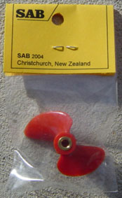 SAB - Prop 2 Blade Red X45 M4 Thread image