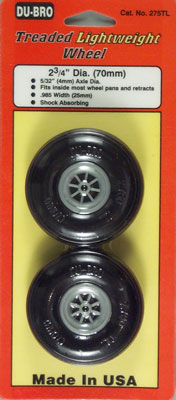 Dubro - 2-3/4" Treaded Light Wheels image