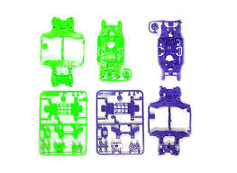 Tamiya - Ltd Edition MS Chassis Set Purple/Green image