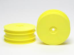 Tamiya - DB-01 Front Dish Fluro Yellow Wheels ( 2 pcs) image
