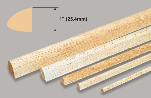BNM - Balsa Leading Edge 1/2x3/4x36" (3) image